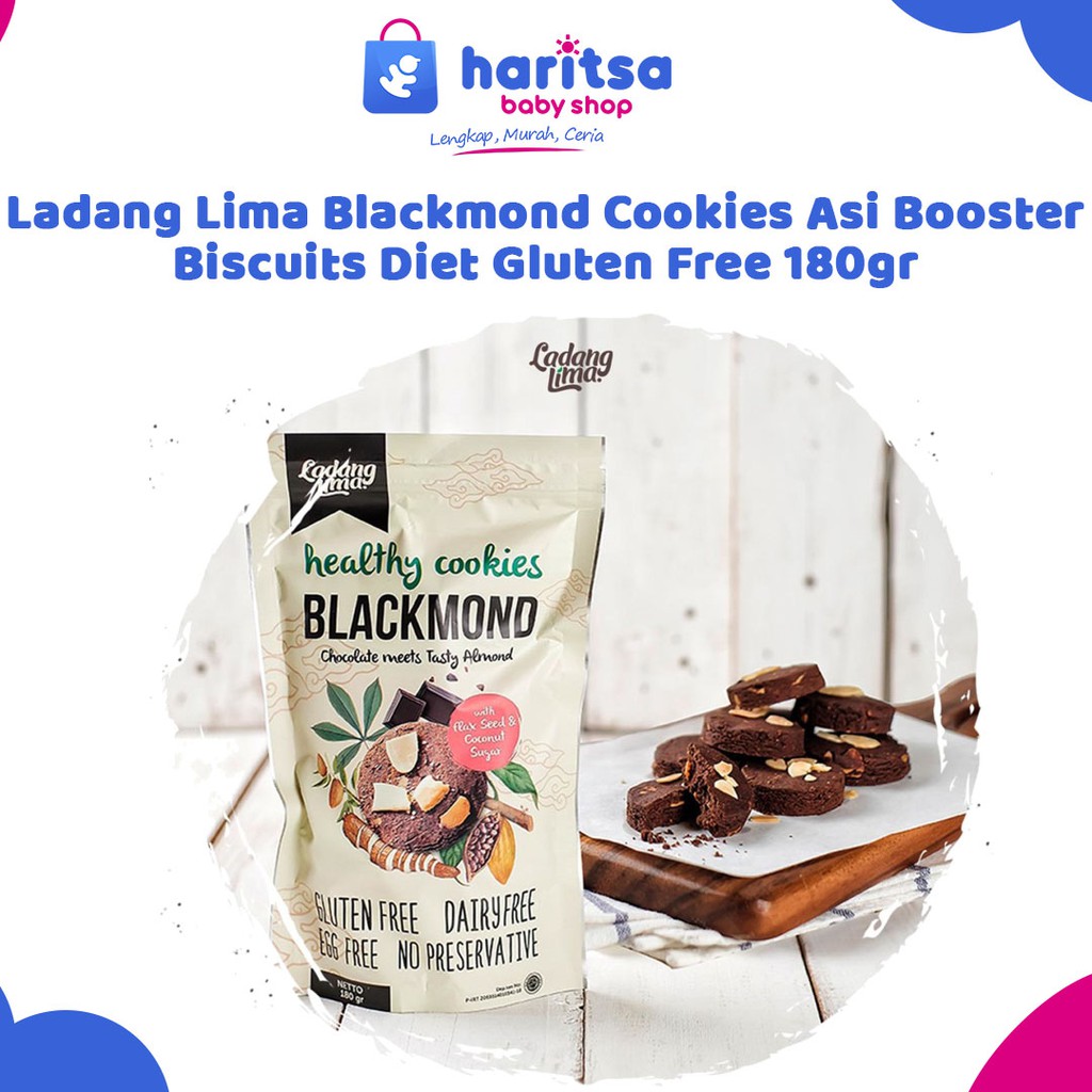 

Ladang Lima Blackmond Cookies Asi Booster Biscuits Diet Gluten Free 180gr / Biskuit Ibu Menyusui