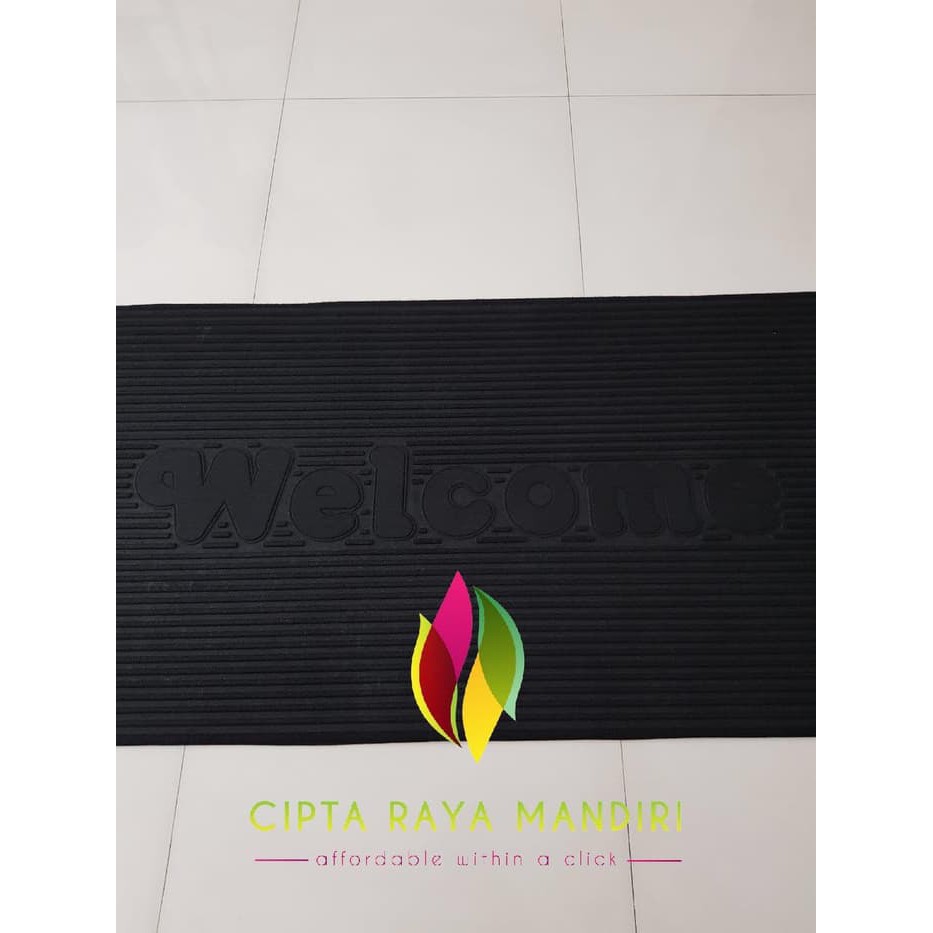 Keset Karpet Karet Bludru WELCOME 76x145