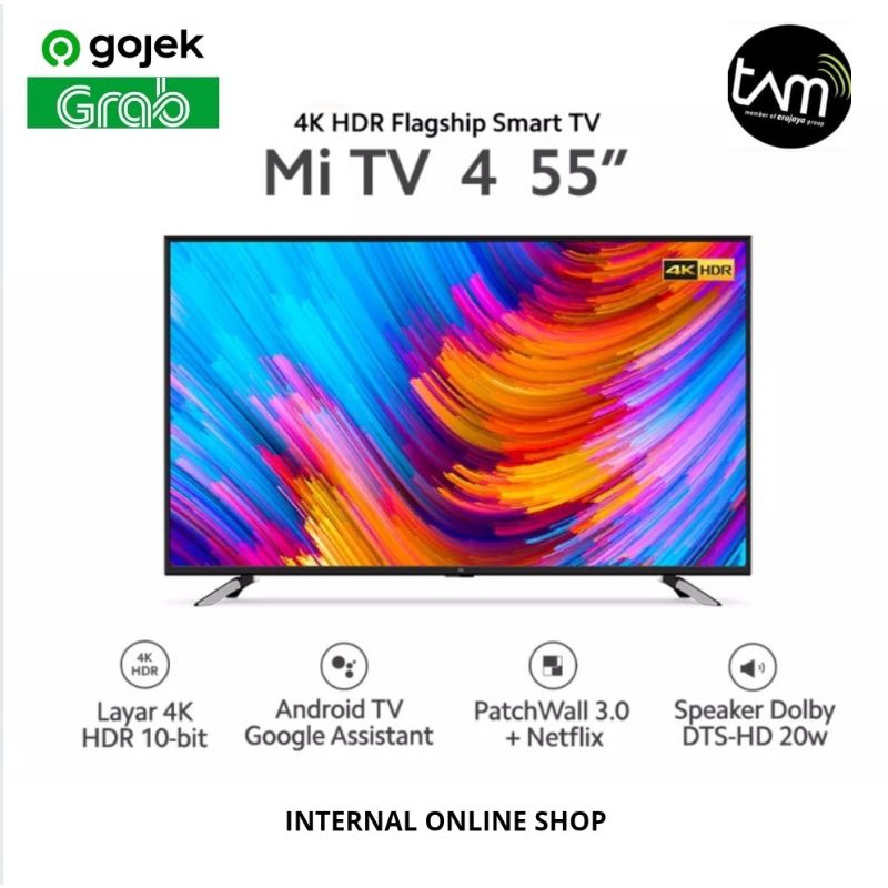 Xiaomi Mi TV4 55 inch 4K Smart TV Garansi Resmi