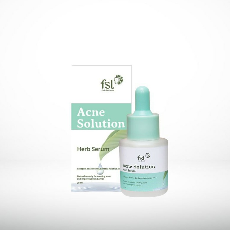 FSL Acne Solution Herb Serum Skincare Kolagen Serum Atasi Jerawat