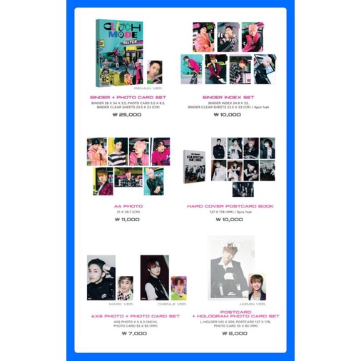 [PRE ORDER] MD Glitch Mode Web Online SM Store NCT Dream Binder PC Index A4 Photo Postcard Book 4x6 