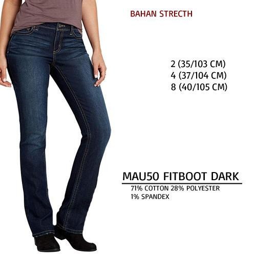 Celana Jeans Wanita Murah Maurices 50 Fitboot Dark/ Mid