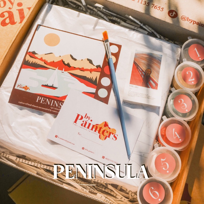 

Paint By Number Peninsula | ByPainters | Painting Set | 20x20cm Kanvas