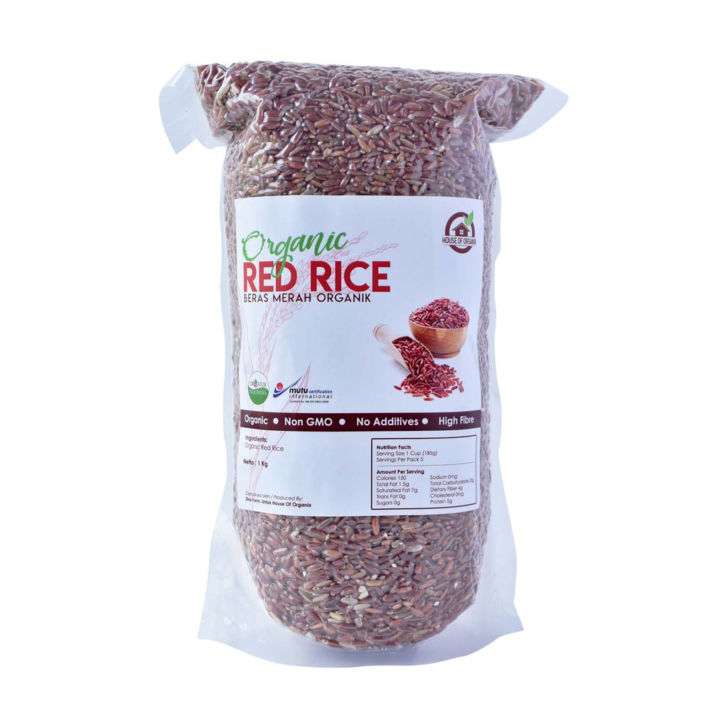 House Of Organix - Organic Red Rice ( Beras Merah Organik ) 1Kg