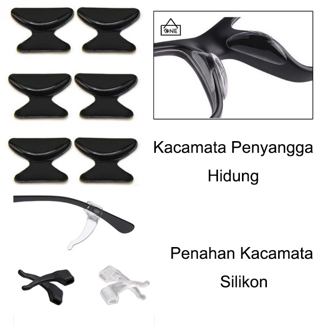 COD✨1 Pasang Kacamata Penyangga Hidung Pencegah Turun Dan Penahan Kacamata Silikon Aksesoris Non Slip Anti Menjatuhkan Penutup Telinga Telinga A one