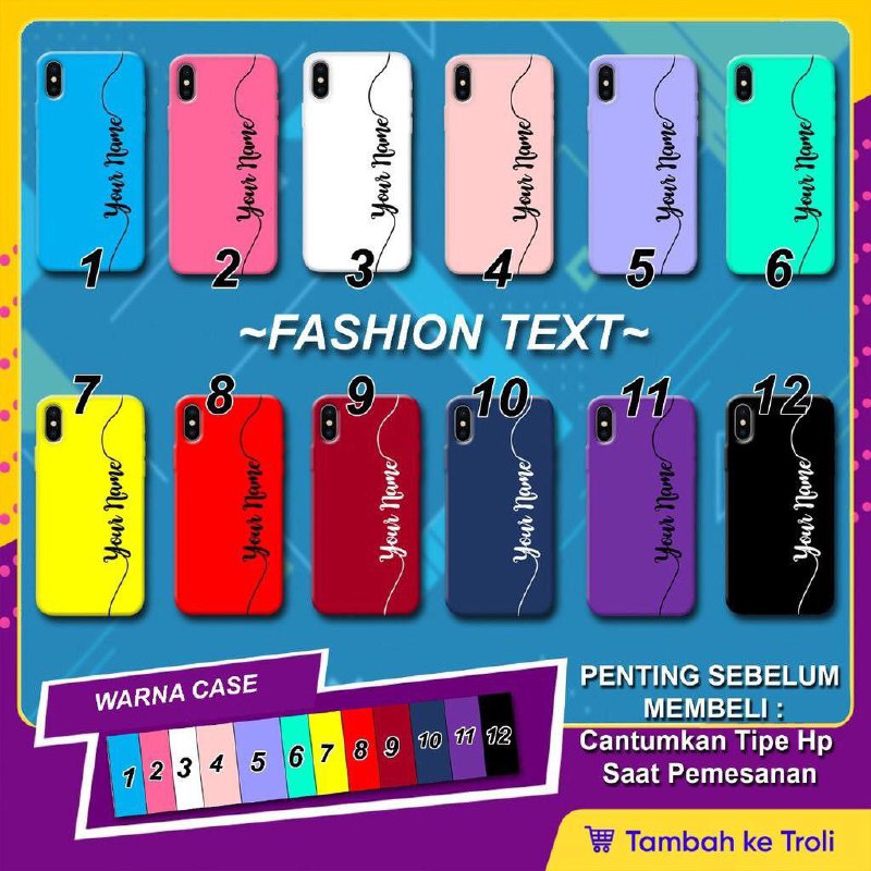 DFC CUSTOME REQUEST NAMA CASE HP FOR ALLTYPE OPPO A5S A16 A53 VIVO Y20 Y12S Y12 Y19 Y30 V20 REDMI NO