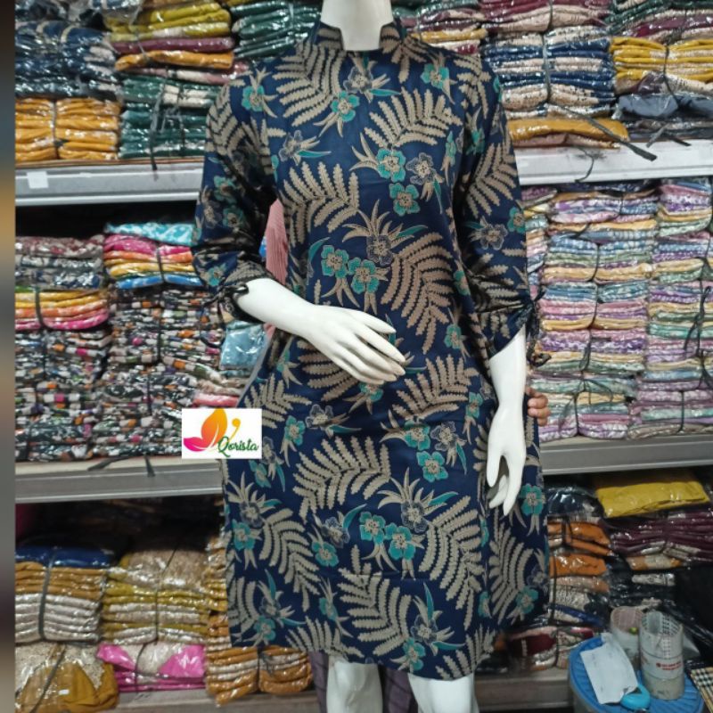 Tunik Batik - Batik Wanita - Atasan Batik Wanita Modern Kekinian Jumbo ld 120