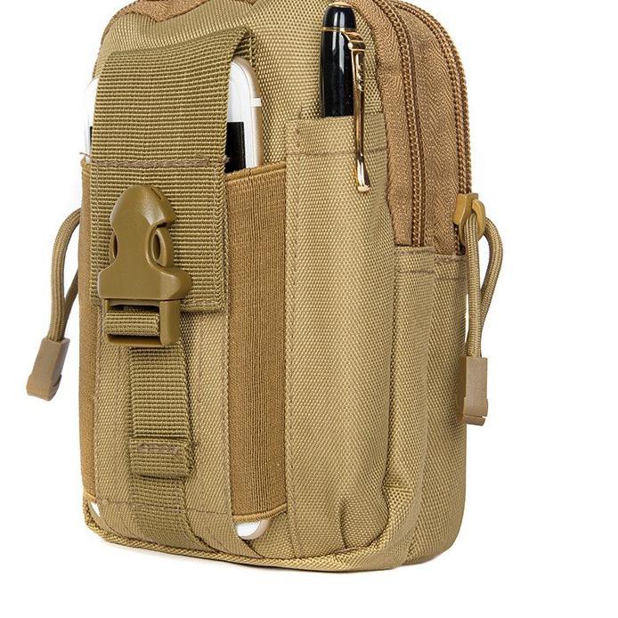 ▼ Tas Pinggang WB2 Pria Outdoor Tactical Army  Kanvas Import ✲