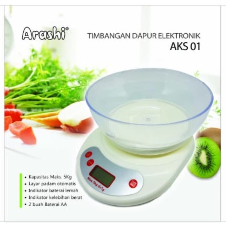 Arashi Timbangan Dapur Digital / Kitchen Scale AKS 01