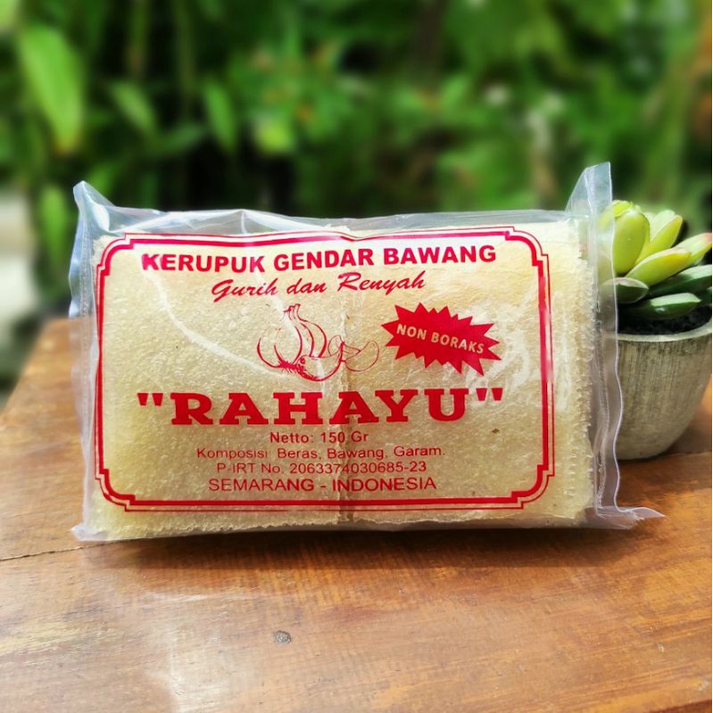 

Kerupuk gendar bawang rahayu