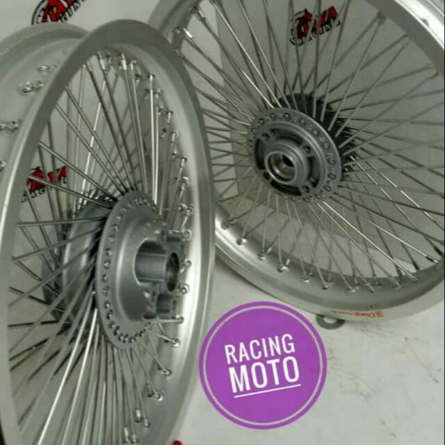 SEPAKET VELG SONIC150-SUPRA125 NEW VELG RING17 LEBAR 250-215 PLUS STEL VELG JARI2 SERIBU LENGKAP