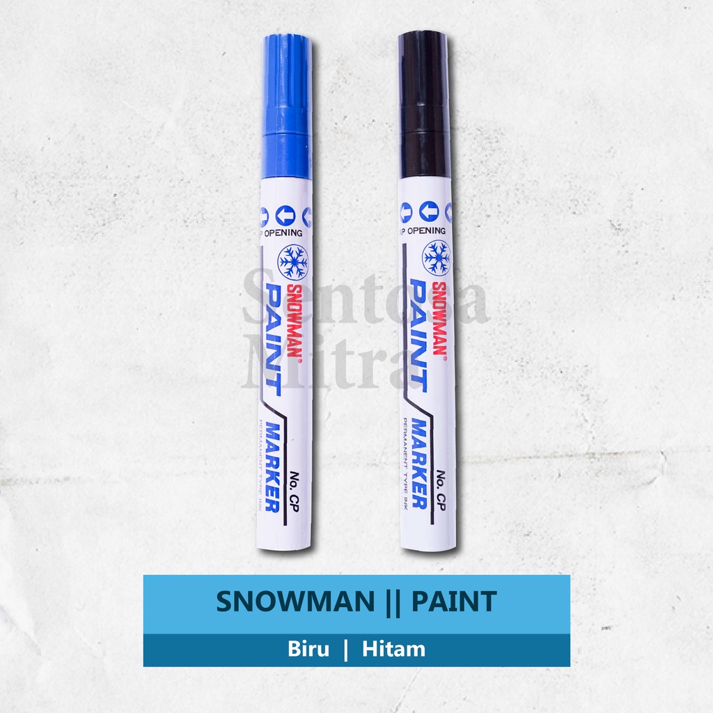 

Paint Marker Snowman Spidol Permanent Warna Hitam dan Biru murah