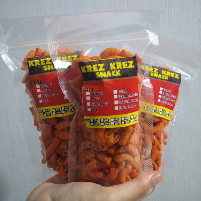 Makaroni usus Snack Cemilan Camilan Jajanan Kekinian Grosir Reseller 60gram