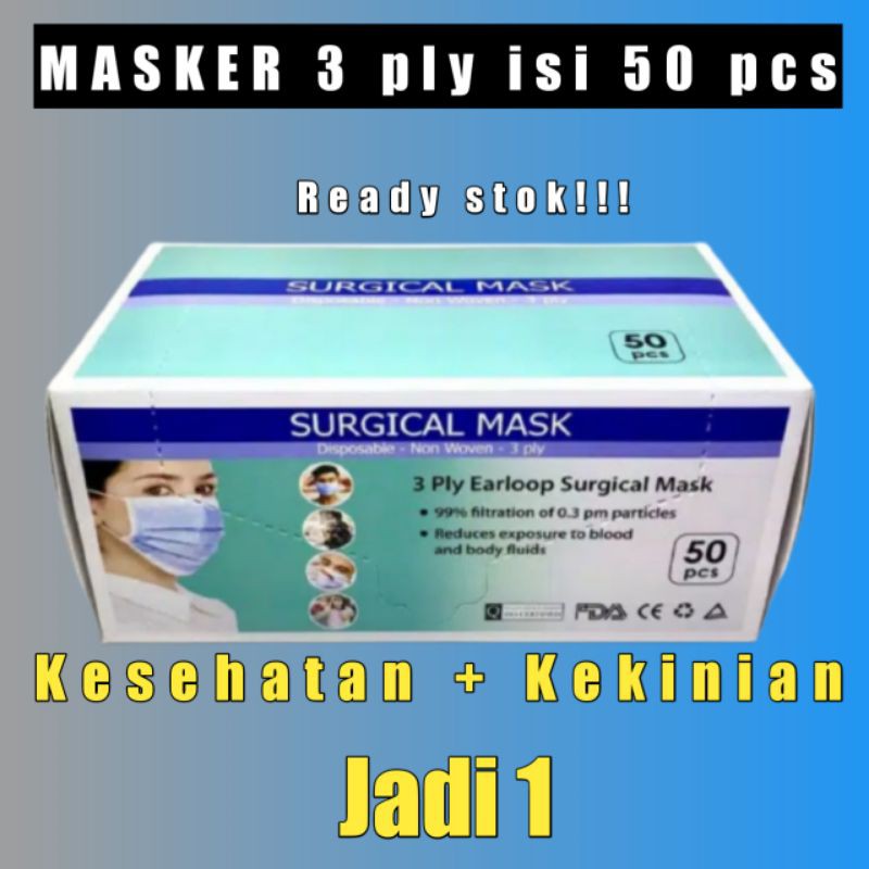 Jual Masker 3 Ply Isi 50 Pcs | Shopee Indonesia