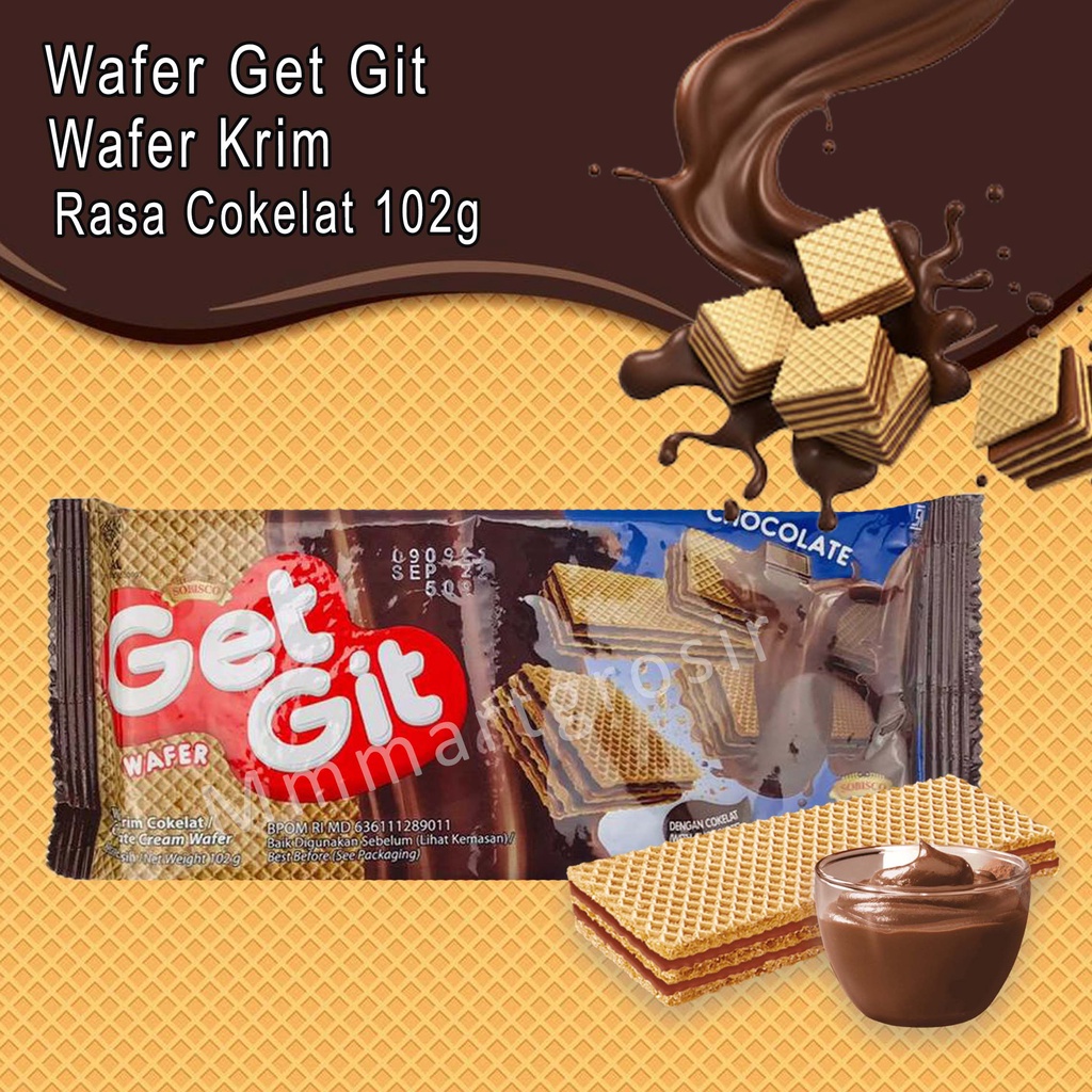 Wafer Get Git / Wafer Krim Cokelat / Rasa Cokelat / 102g