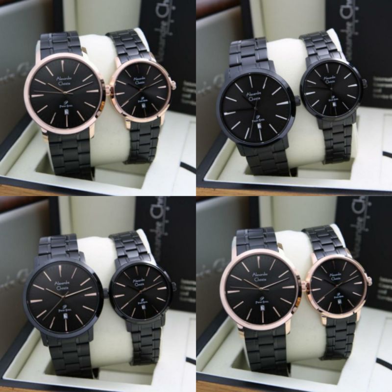 JAM TANGAN COUPLE ALEXANDRE CHRISTIE AC 1028 AC1028 STAINLESS ORIGINAL