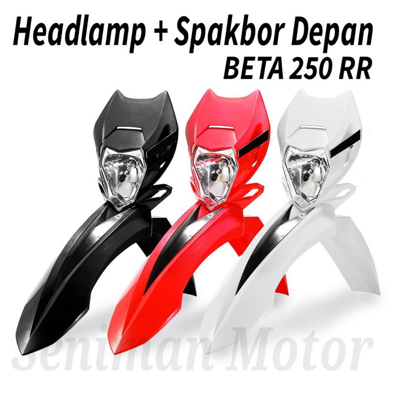 Spakbor Depan BETA 250 RR Headlamp BETA 250 Slebor Depan KLX 150 BF DT CRF WR Reflektor KLX  DT CRF