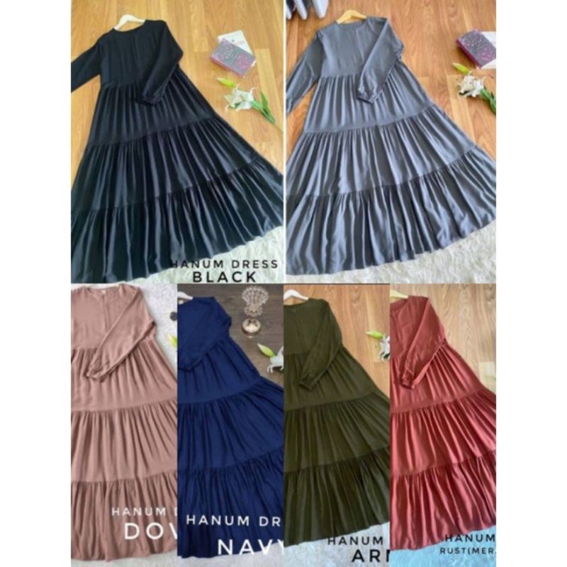 gamis jumbo polos rayon rempel susun