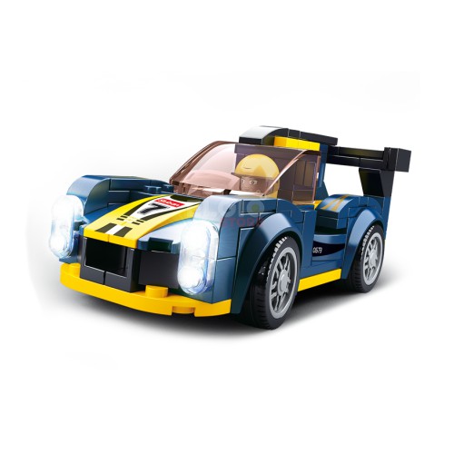Sluban Bricks Mobil Balap Biru Car Club Endurance Race Car Block M38 B0673