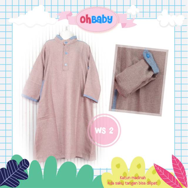 (3-5 TAHUN) Koko Gamis Anak / Jubah Anak 3-5 tahun by Ohbaby