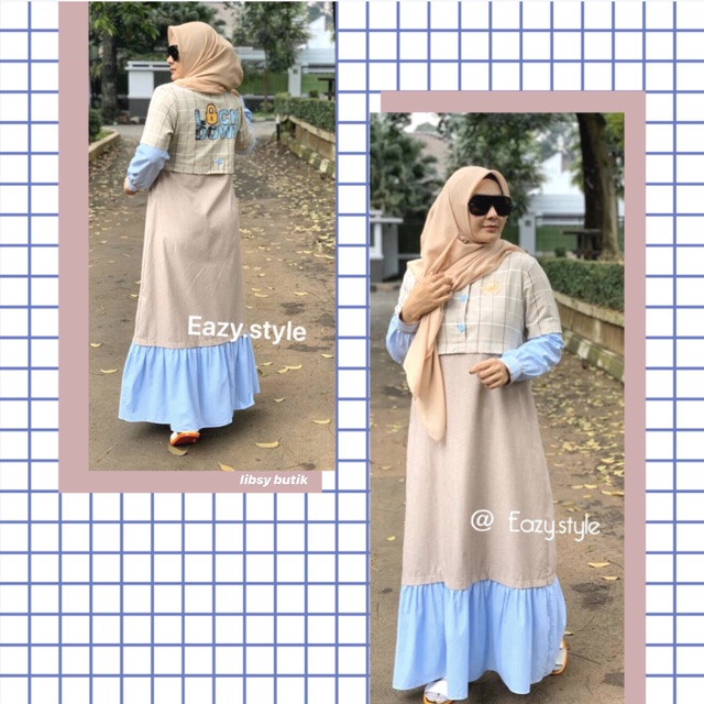 Gamis lockdown mocca , by eazy style