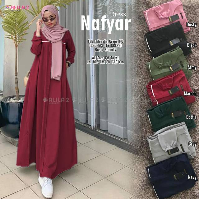 DRESS NAFYAR BY ALILA 2 | GAMIS POLOS