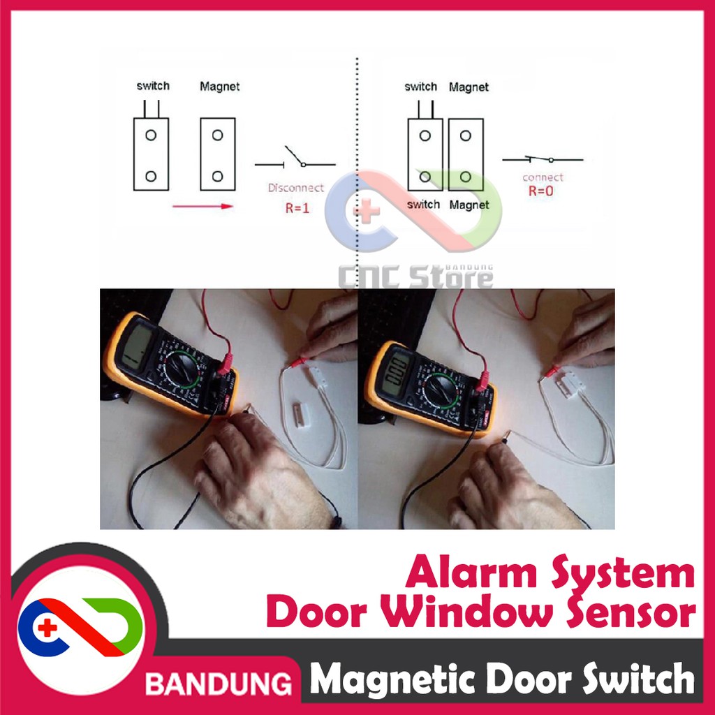 WINDOW/DOOR MAGNETIC SWITCH SENSOR ALARM 2 WIRE SAKLAR MAGNET