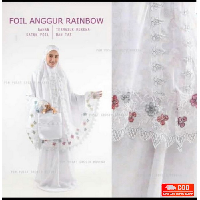 Mukena Tazbiya Tazkia Motif Nevada Mukenah Dewasa Jumbo Katun Ray NW840 Alexa Foil Elegant