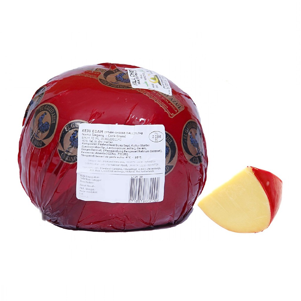 

KEJU EDAM COCK BRAND 150GR - KEJU TUA - KEJU BOLA AYAM JAGO EMAS - KASTANGEL EDAM CHEESE BALL HALAL