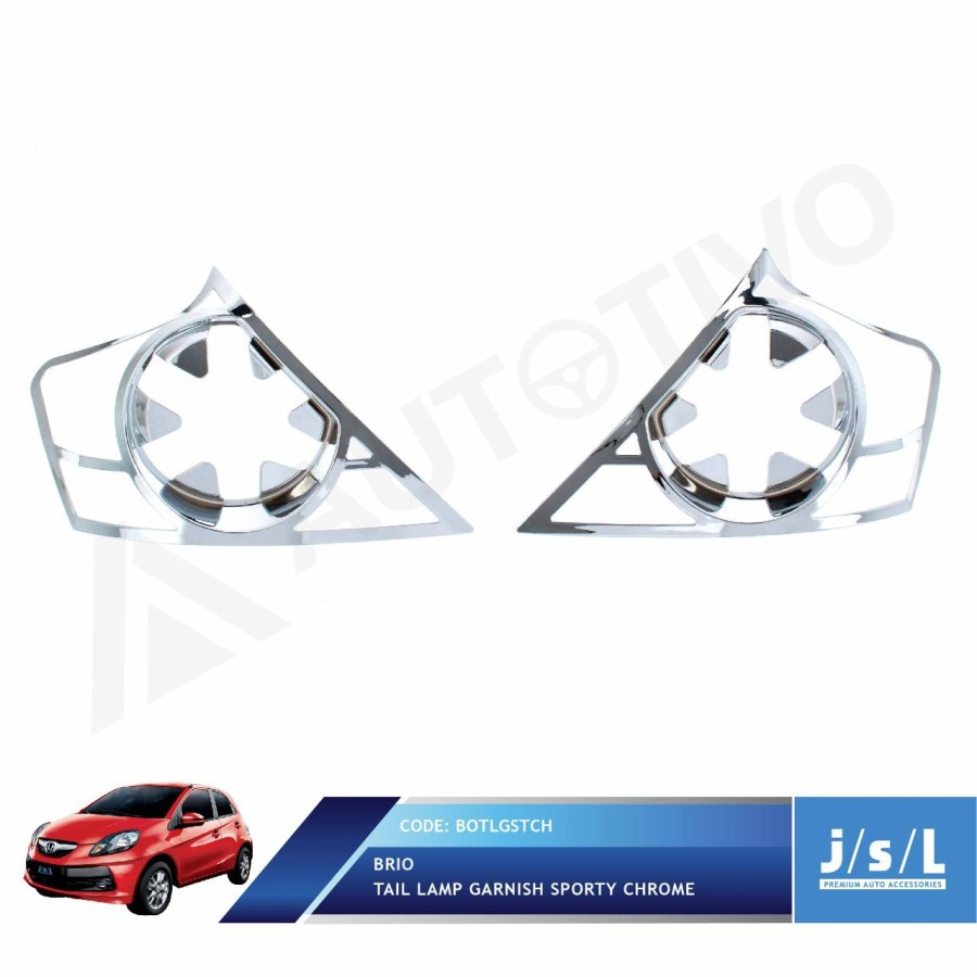 Garnis Garnish Lampu Belakang Brio 2012 2015 Chrome