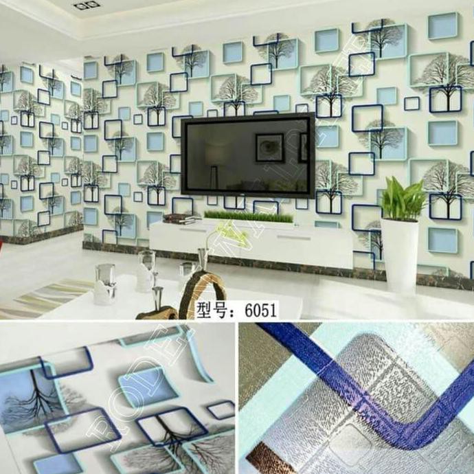 Promo Wallpaper Tempelan Dinding 3d Box 3 Dimensi Dekor Tembok Rumah