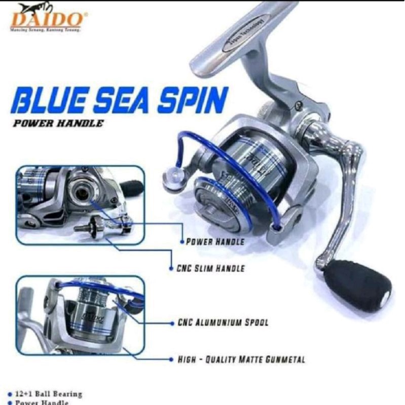 Reel Spinning Daido Blue Sea Spin DNB 800 Power Handle 12+1BB