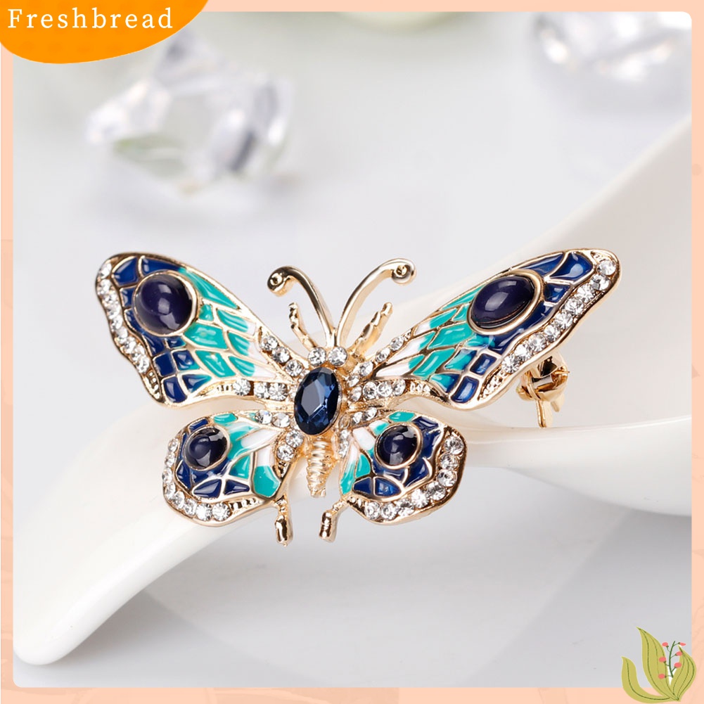 Terlaris Women's Fashion Butterfly Rhinestone Brooch Pin Breastpin Wedding Bridal Jewelry