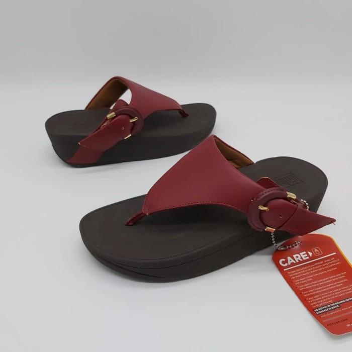 Fitflop Shiny Leather Flip Restock Sandal Fitflop Wanita