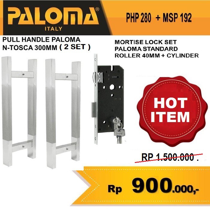 TARIKAN PINTU PULL HANDLE SET KUNCI PHP 280 (2PSG) MSP 192