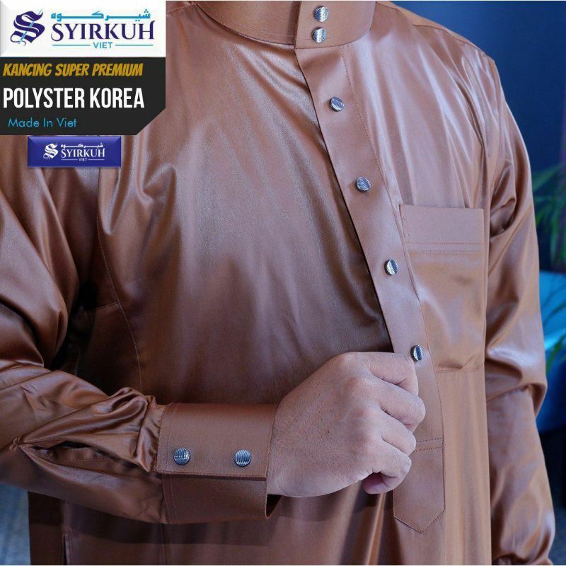 JUBAH SYIRKUH MANSET KANCING SUPER PREMIUM || JUBAH IMPORT  || JUBAH PRIA  || IMPORT VIETNAM