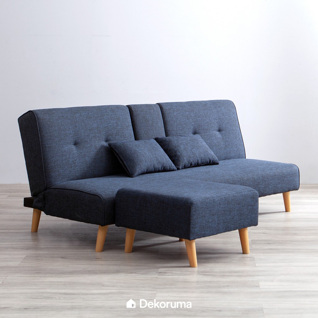 Dekoruma Daito Sofabed L Set dengan Stool (Kursi Tamu Sofa Bed Minimalis Modern)-6
