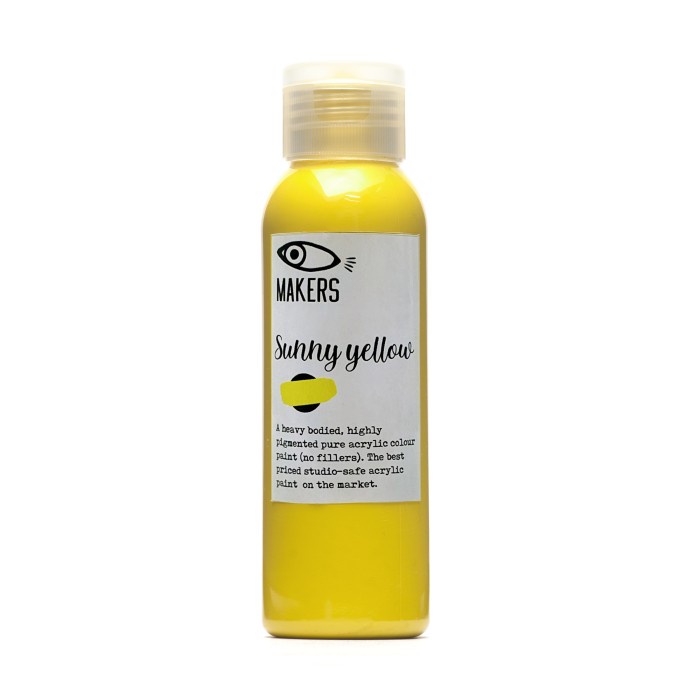 

Sunny Yellow Acrylic Paint 100ml by MAKERS