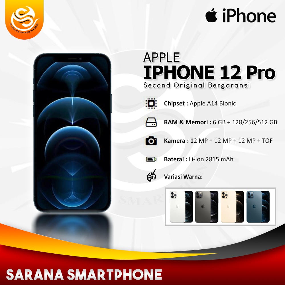 Apple Iphone 12 Pro [128 GB] Second Original Fullset Like New