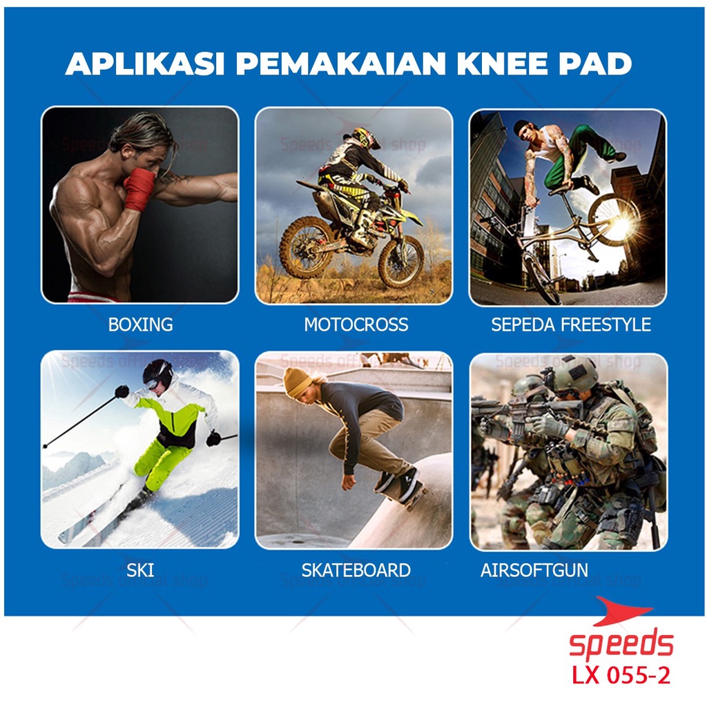 SPEEDS Pelindung Lutut untuk Perlengkapan fitness Knee protector 055-2 Image 3