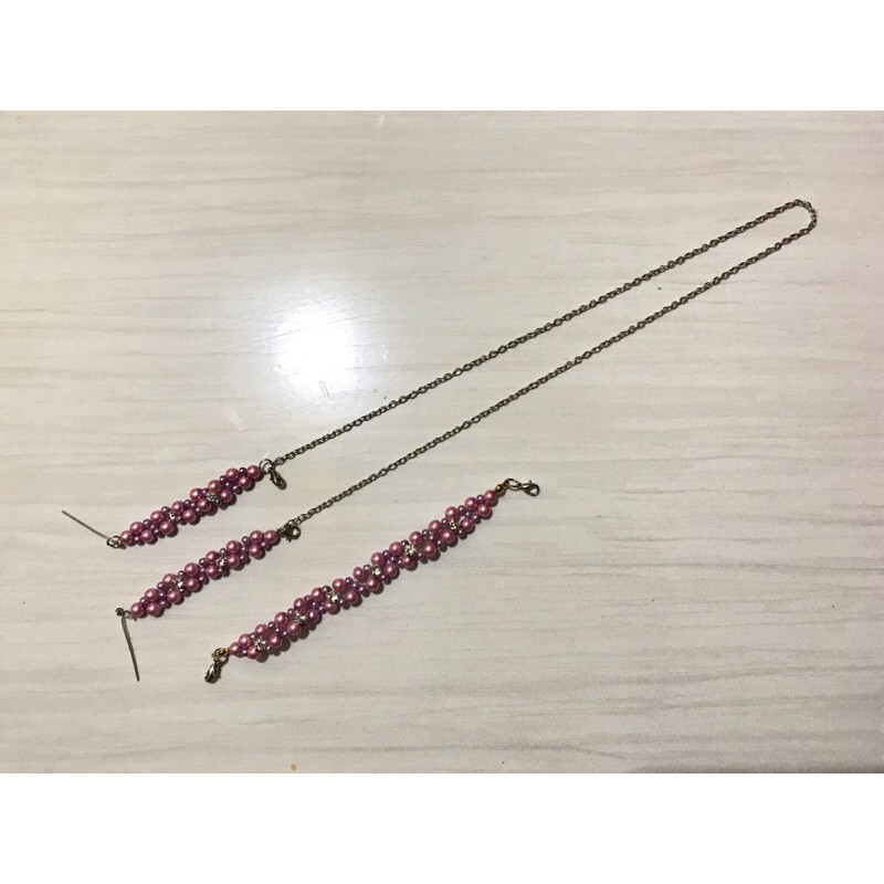 1 set Strap Masker dan Konektor Masker ungu Mutiara