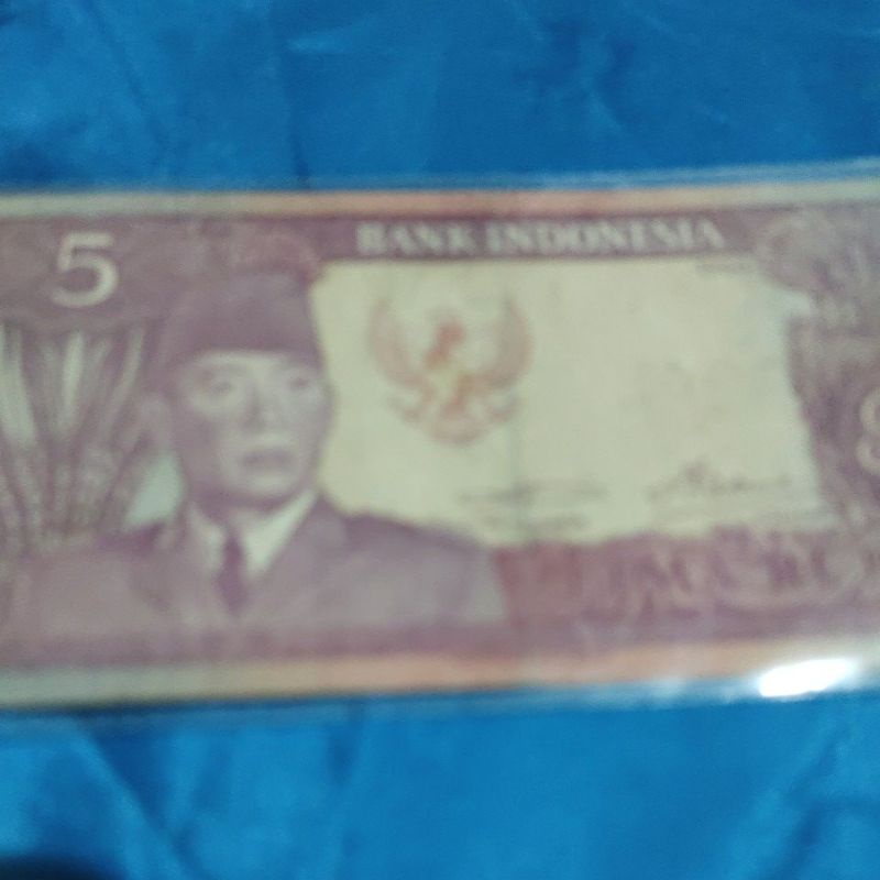 5 Rupiah Soekarno Seri X 1960