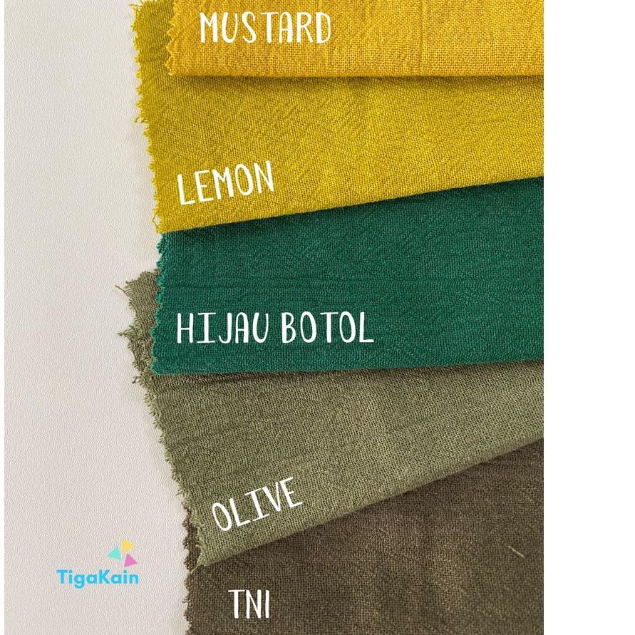 ☁ 1 Meter Kain Linen Crinkle / Linen Crincle ▲