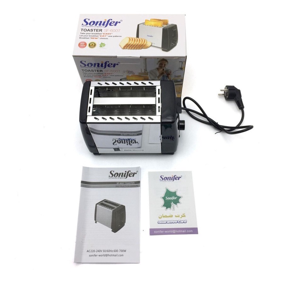 PEMANGGANG ROTI OTOMATIS BREAD TOASTER POP UP SONIFER SF-6007