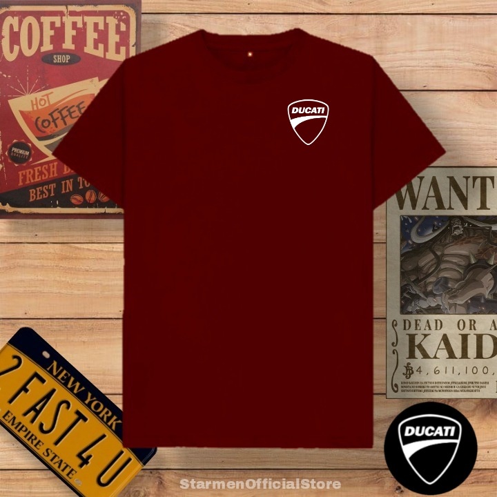 Kaos Distro Unisex DUCATI Katun Combed 30s / sablon polyflex /polyflex premium / Pakaian Pria Wanita Atasan Cowok Cewek /kaos kekinian / kaos viral / tshirt tumbrl tee basic /SIZE M , L , XL , XXL / kaus oblong oversize kaos murah best seller ready