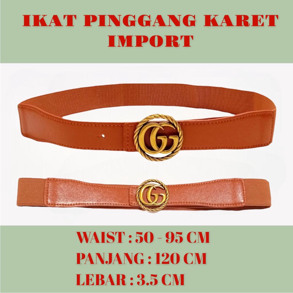 109 [SMARTGIRL] READYSTOCK TERMURAH KARET BELT / IKAT PINGGANG WANITA IMPORT 590