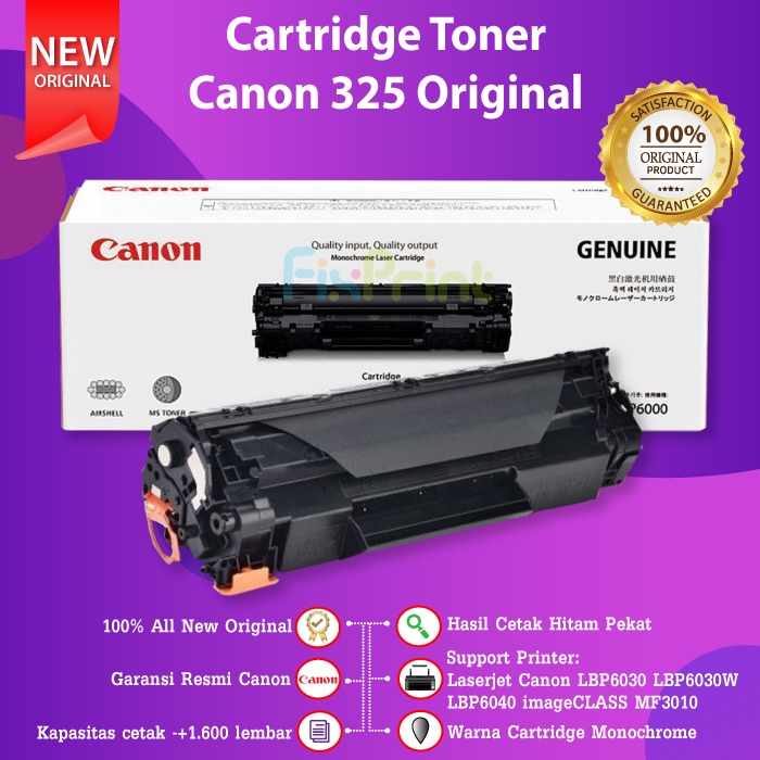 Cartridge Toner Canon 325 CRG-325 EP325 Original LBP6030 LBP6040 New