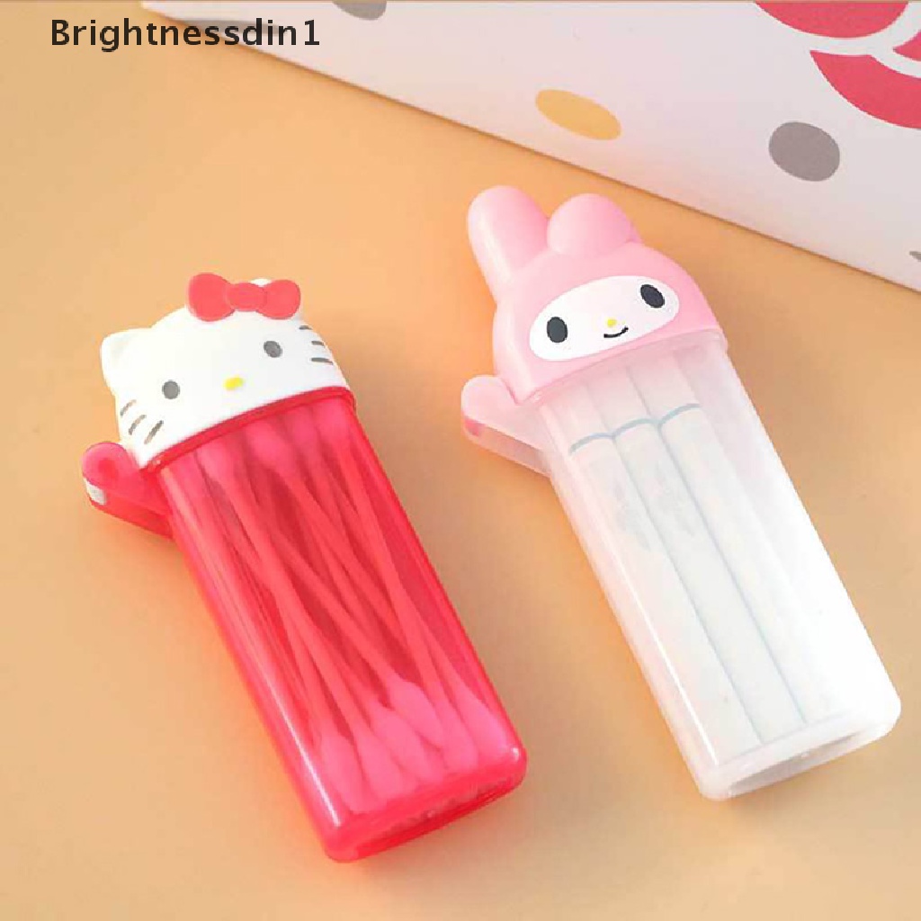 1 Kotak Holder Penyimpanan Kapas Desain Kartun Hello Kitty My Melody Untuk Butik