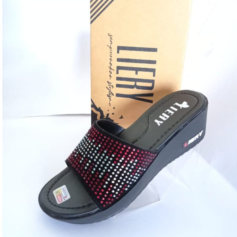 SANDAL WANITA WEDGES CALBI HAK 5CM MODEL TERBARU-SLIP 01