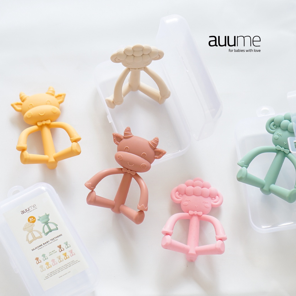 Auume - Silicone Baby Teether Animal Series - Mainan Gigitan Bayi Silikon